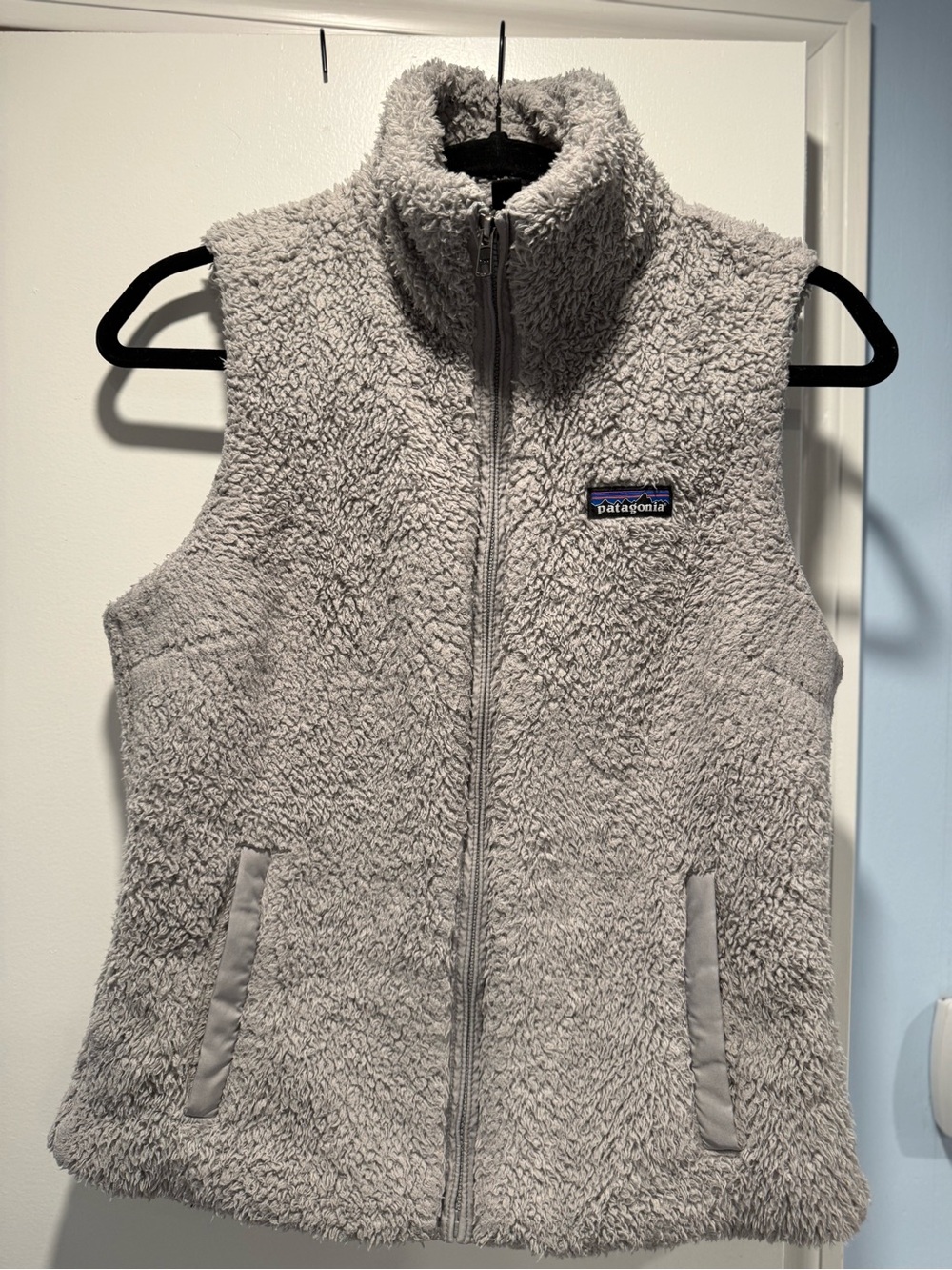 Patagonia Los Gatos Fleece Vest Women’s Small Gray Sherpa Full Zip